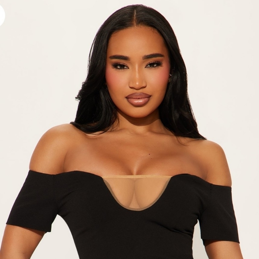 Fashion Nova Black Off-Shoulder Blouse
